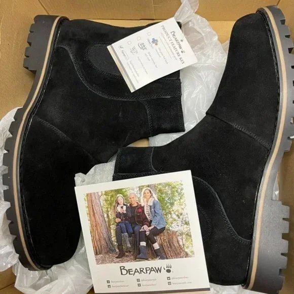 BNWT Mens BearPaw boot size 10 Black - Picture 3 of 9